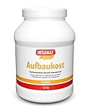 MEGAMAX Aufbaukost Vanille 1.5 kg Ideal zur Kräftigung bei Untergewicht Proteinpulver zur...