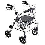 Trendmobil Leichtgewichtrollator LR 56 nur 6,7 kg Rollator inkl. Korb und Stockhalterung -...